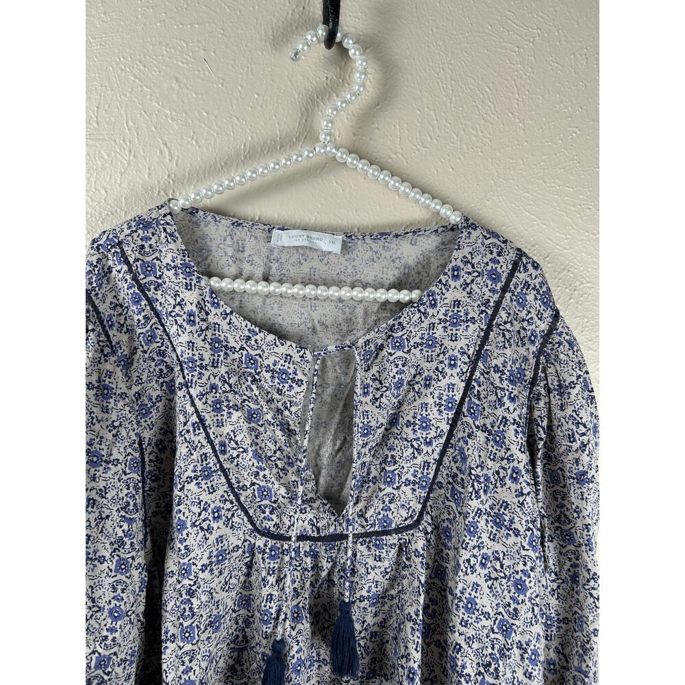 Lucky Brand Blouse Size XXL Long Sleeve Flouncy Cottage Fairy Loose Fit Shirt - Picture 2 of 10